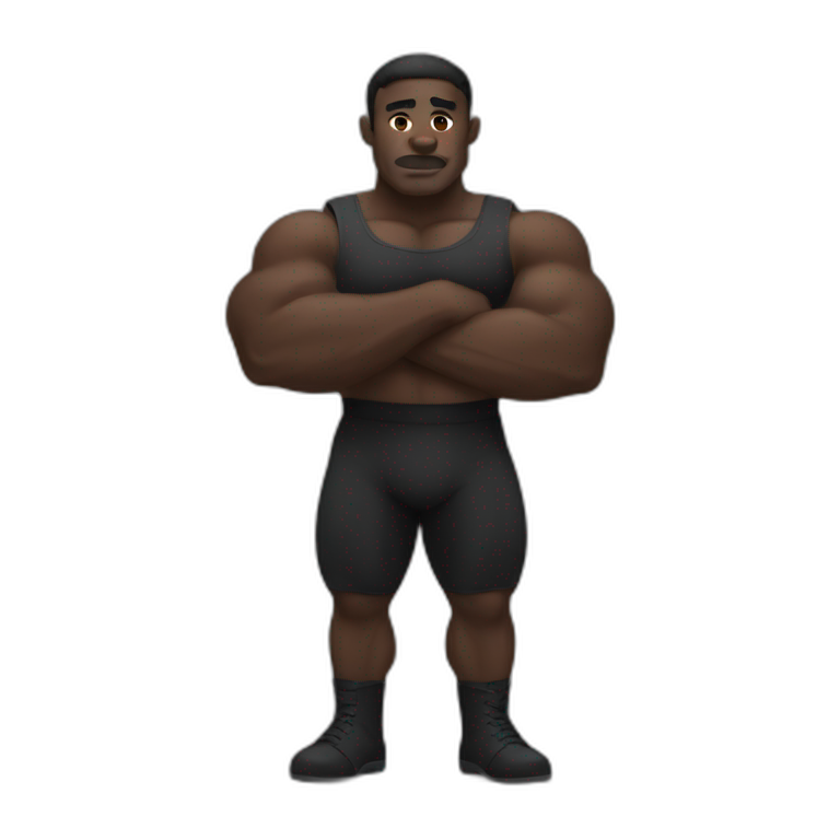 Black Strongman emoji