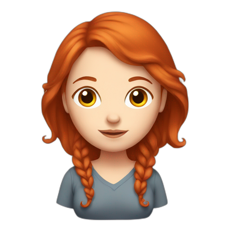 redhead pregnant girl emoji