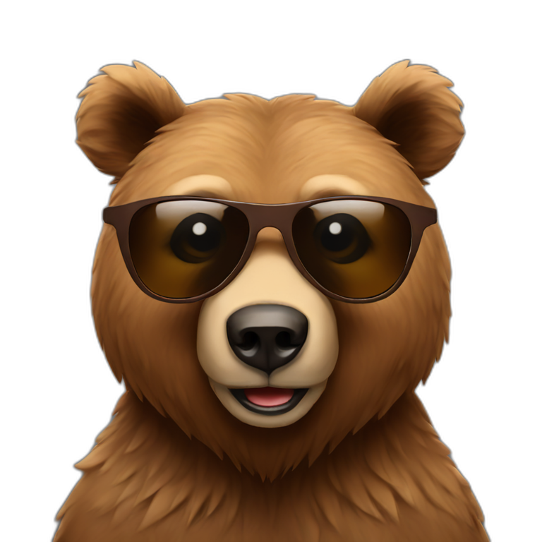brown bear with a sunglasses emoji