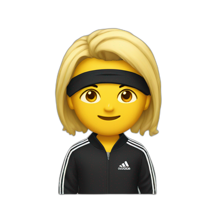 Adidas black tracksuit emoji