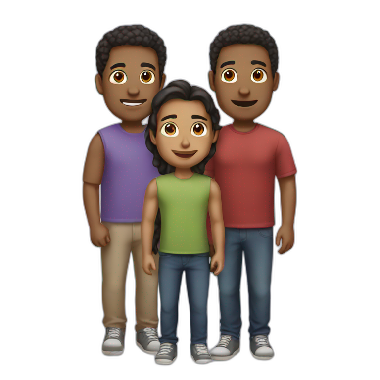 three friends emoji