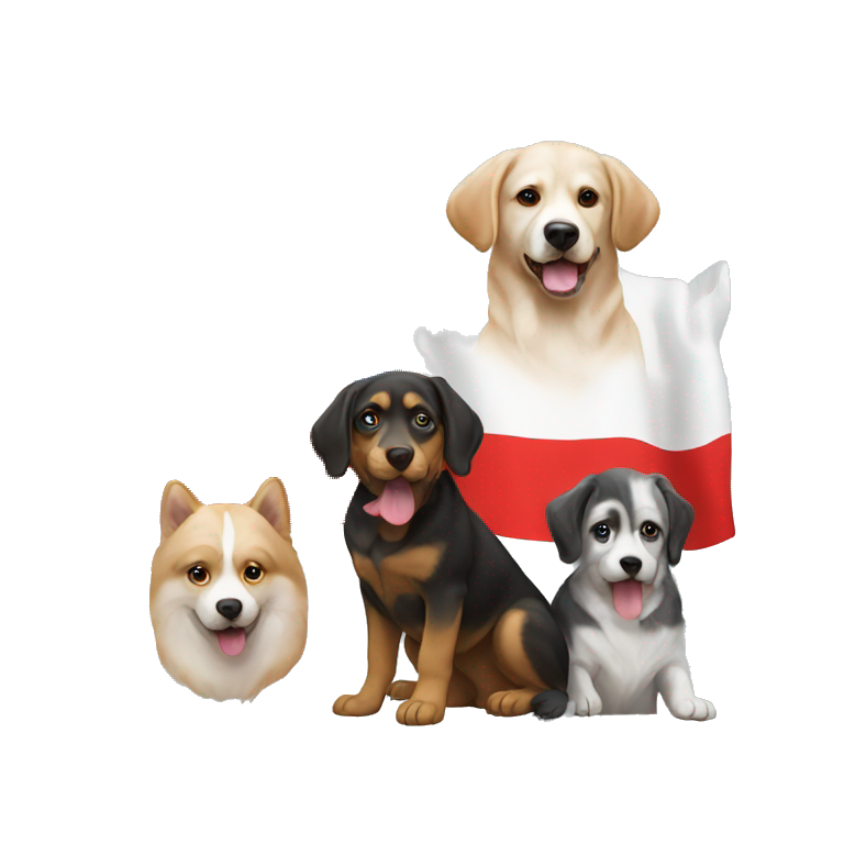 russian flag with dogs emoji