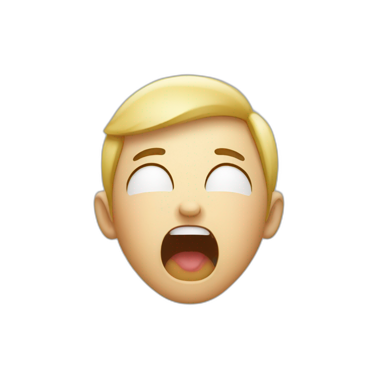 iOS style emoji yawn emoji