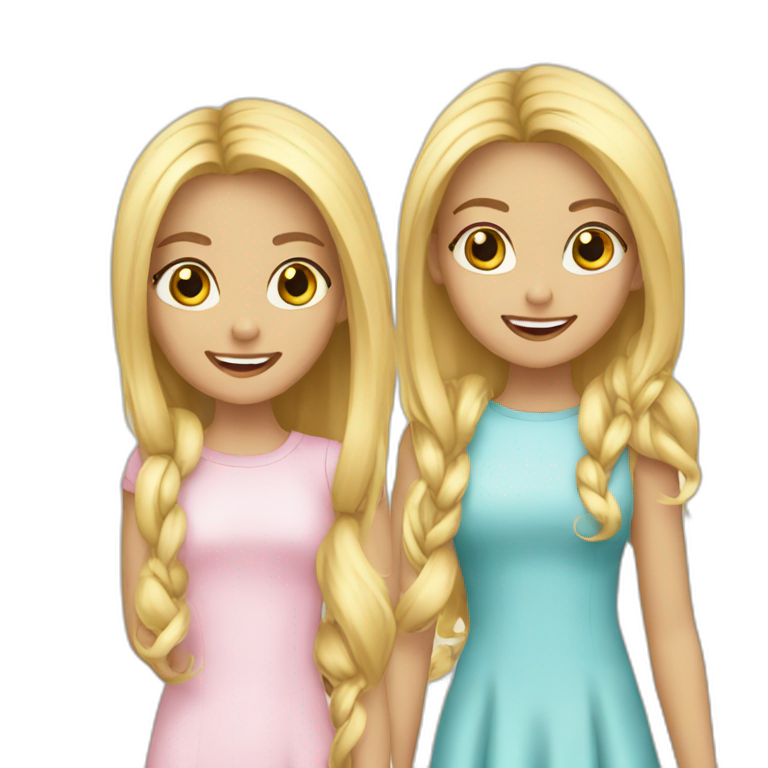 3-blonde-girls-best-friends emoji