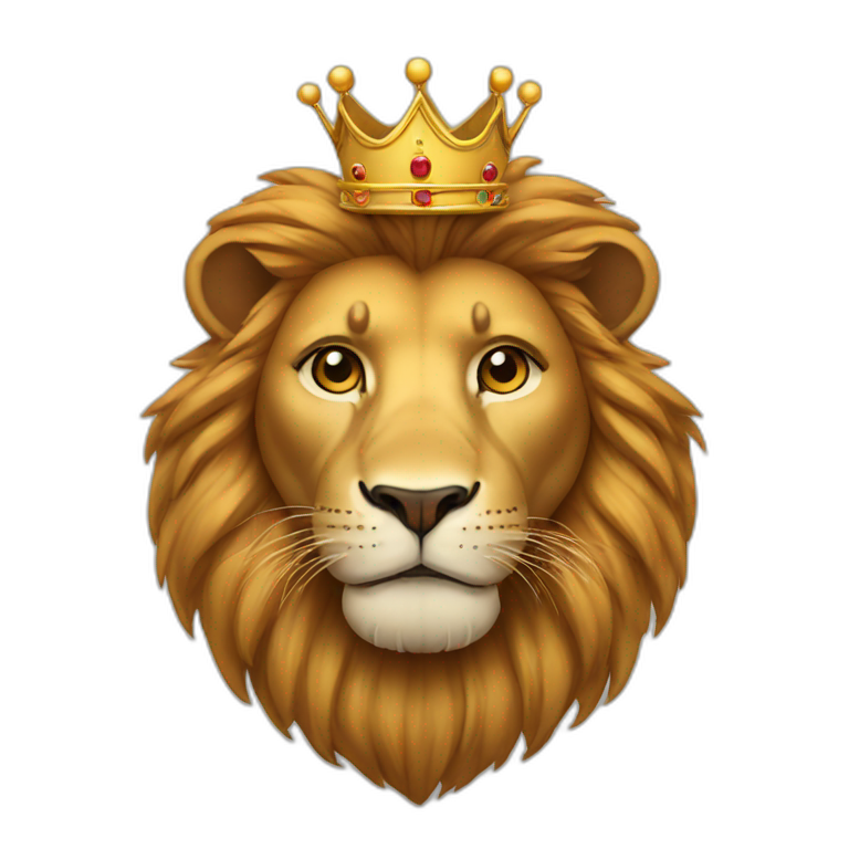 Lion with crown  emoji