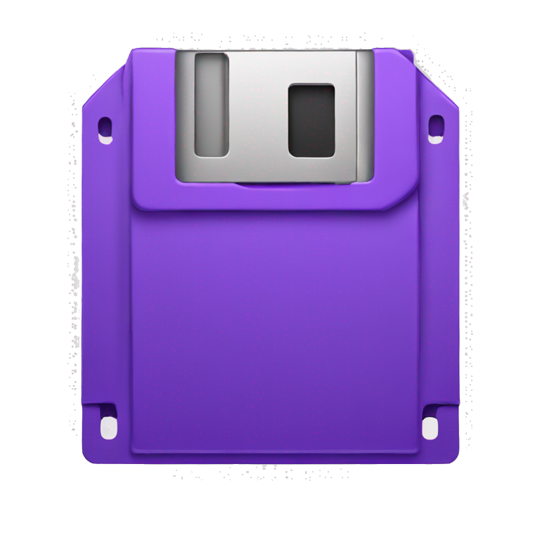 purple floppy disk emoji