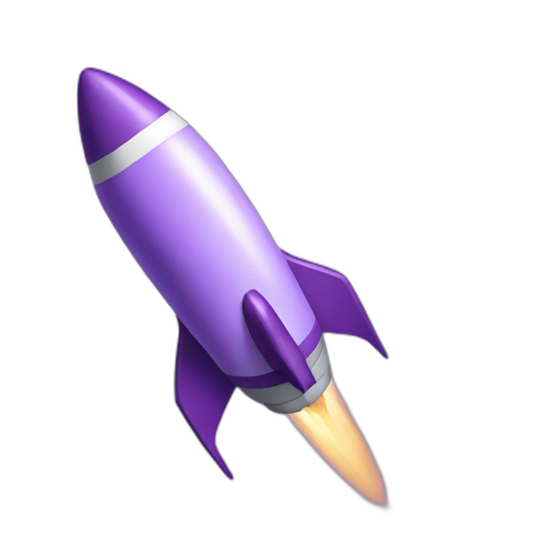 violet rocket emoji