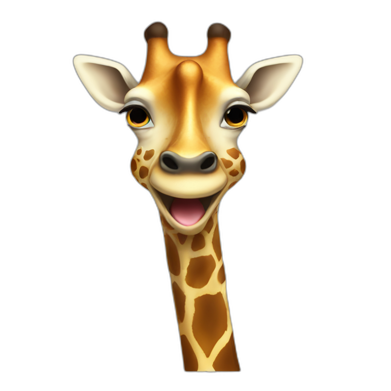 Long Giraffe tongue emoji