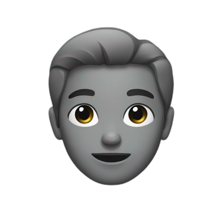 Black and grey emoji