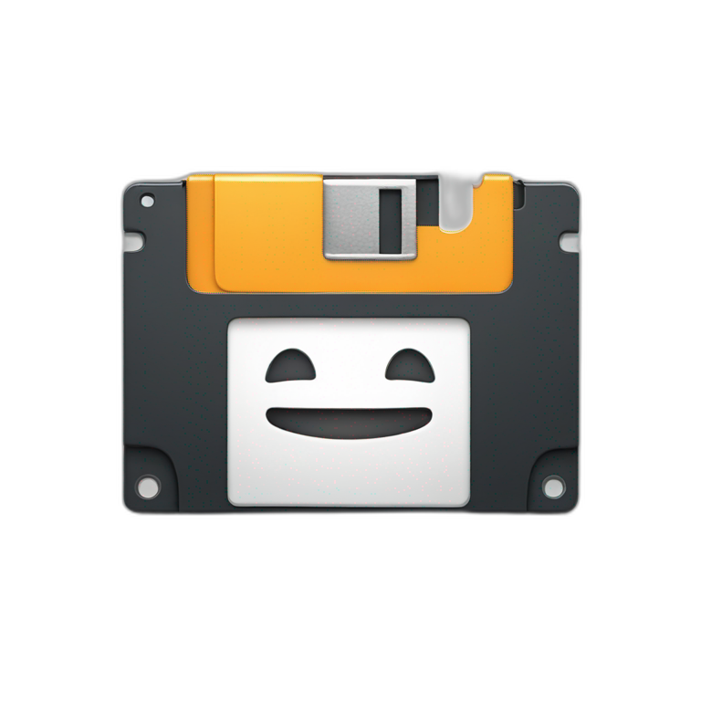 grinning floppy disk emoji