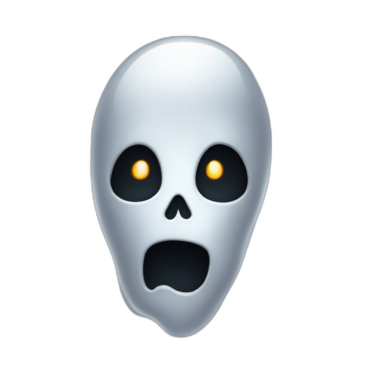 silver halloween ghost emoji