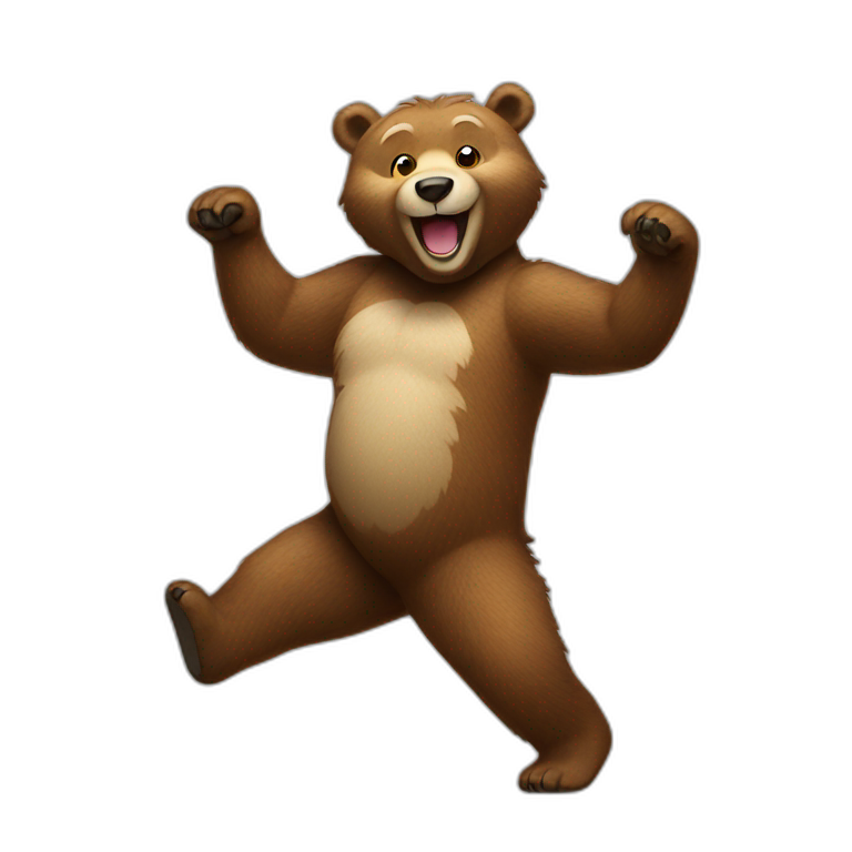 Happy dancing bear emoji