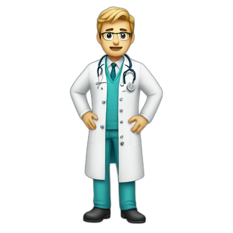 Doctor with “MEDIFN” on his clothes emoji