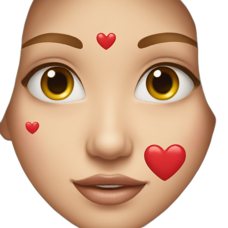 Heart on face  emoji