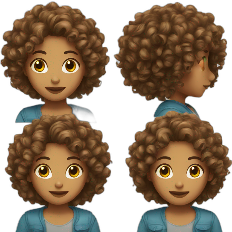 Curly hair emoji