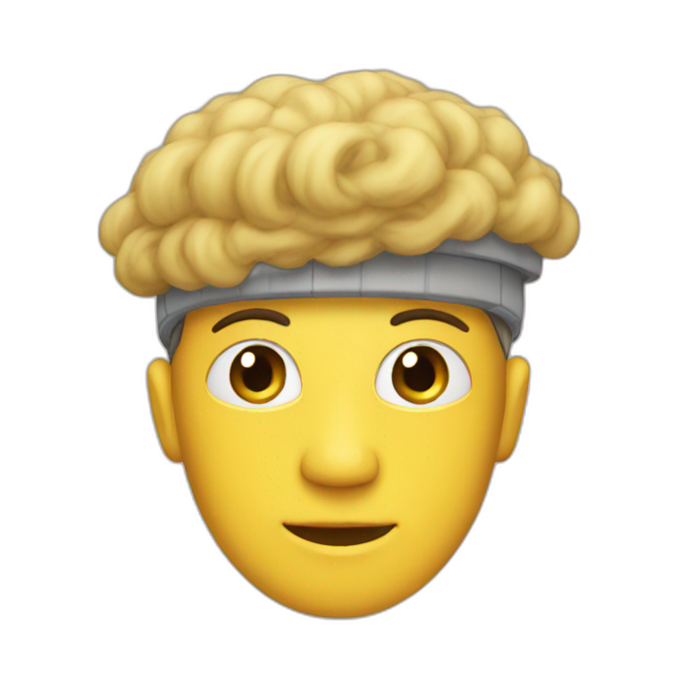 deck on the head emoji