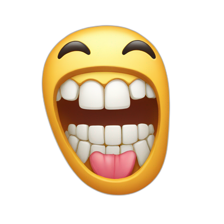 laugh teeth emoji