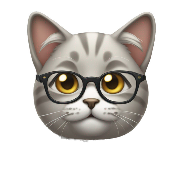 Cat with glasses emoji
