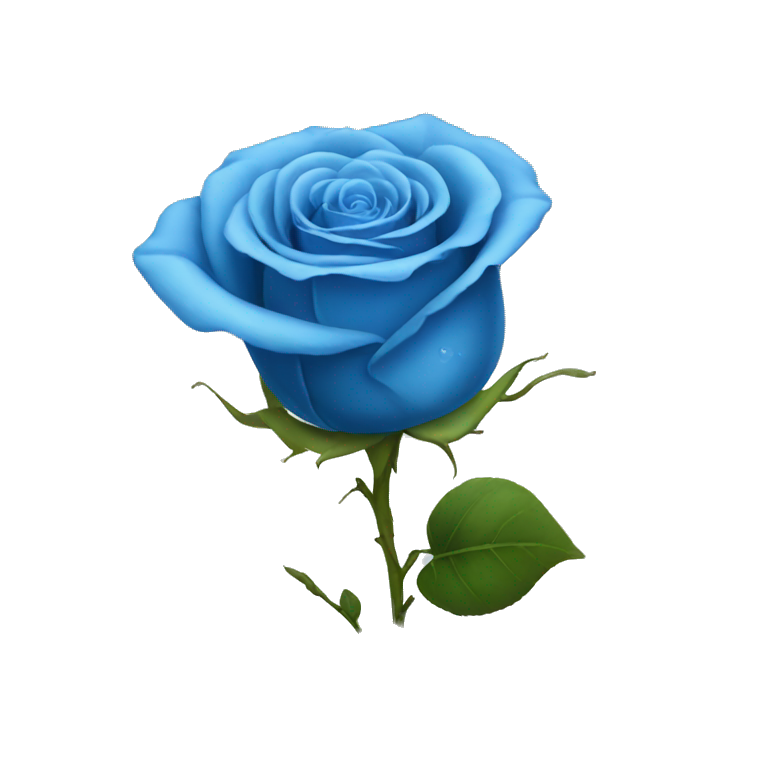 Magical blue rose flower emoji