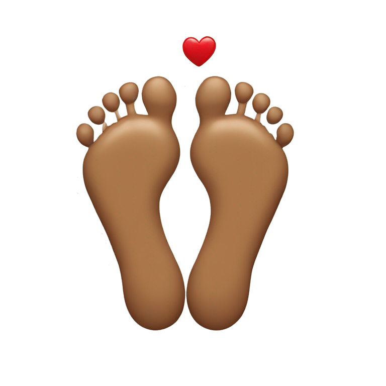 Feet making a heart  emoji
