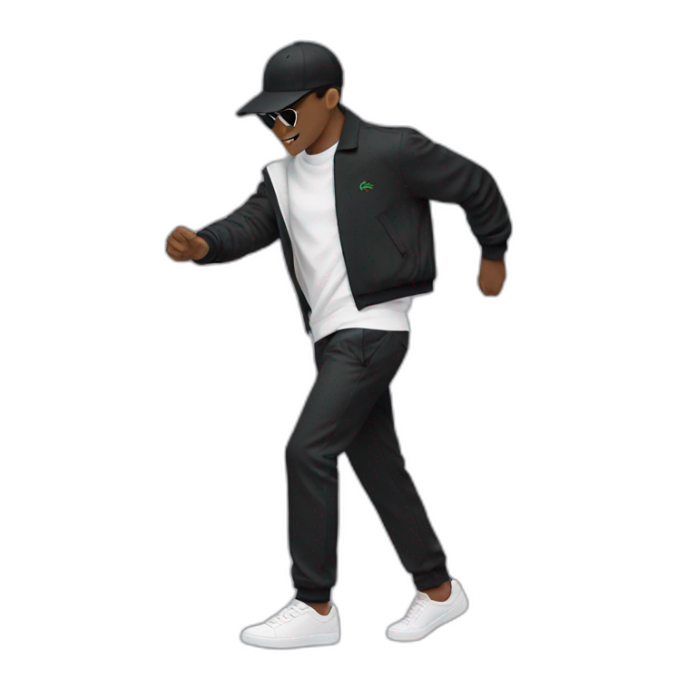 Guy using black lacoste in baile funk emoji