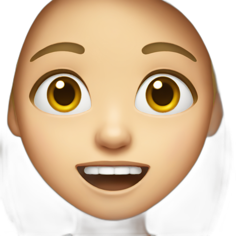 Girl with mouth open emoji
