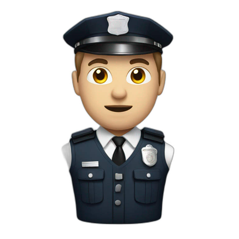 white police officer emoji