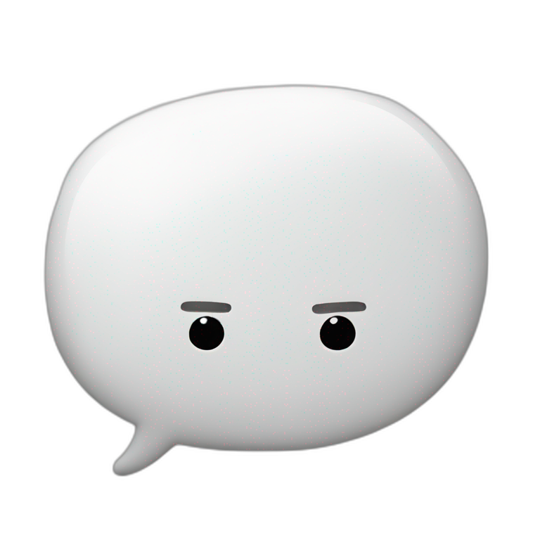 white speech bubble emoji
