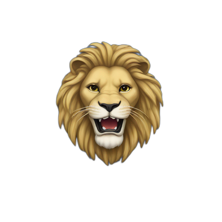 Dynasty Lion blue empire flag emoji