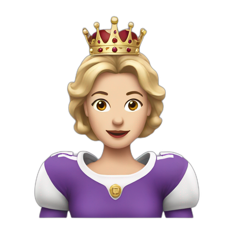 queen elizabet play football emoji