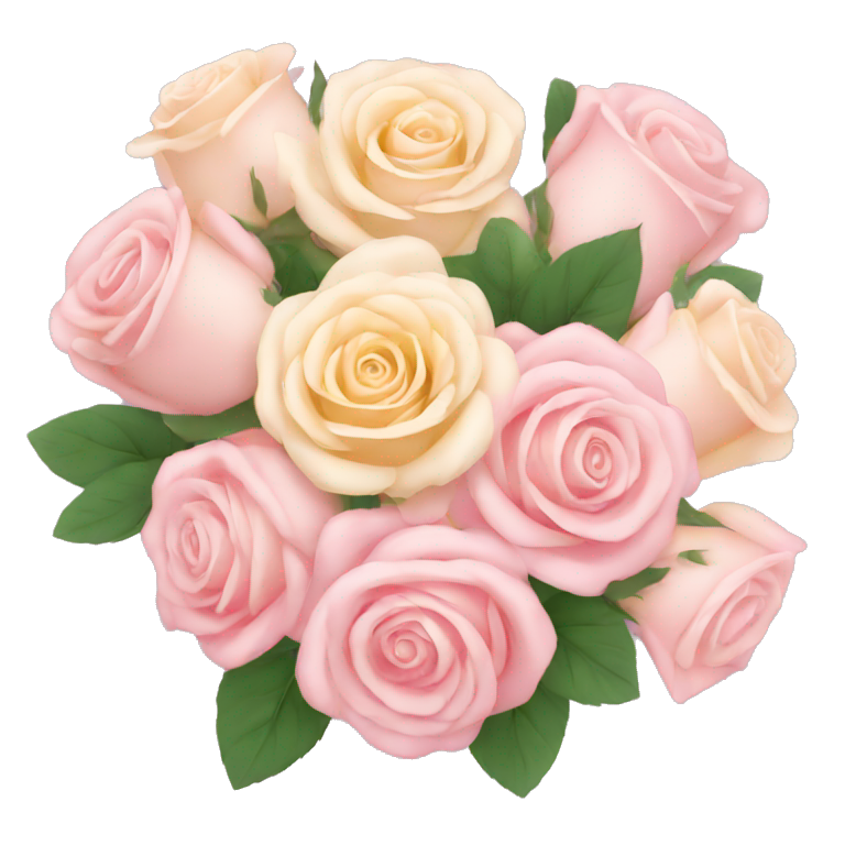 pastel rose bouquet  emoji