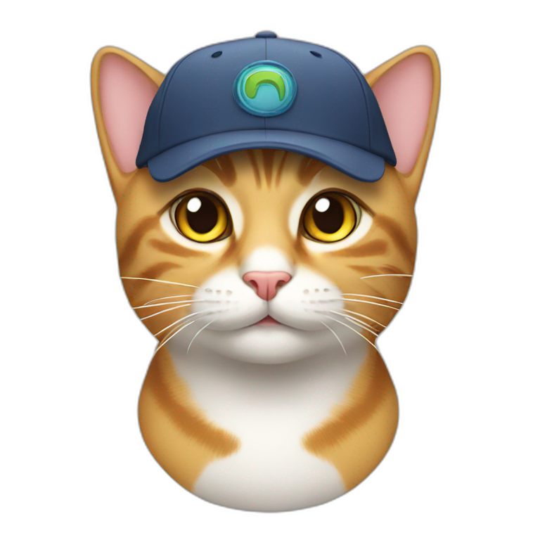 CAT CAT WITH A CAP emoji