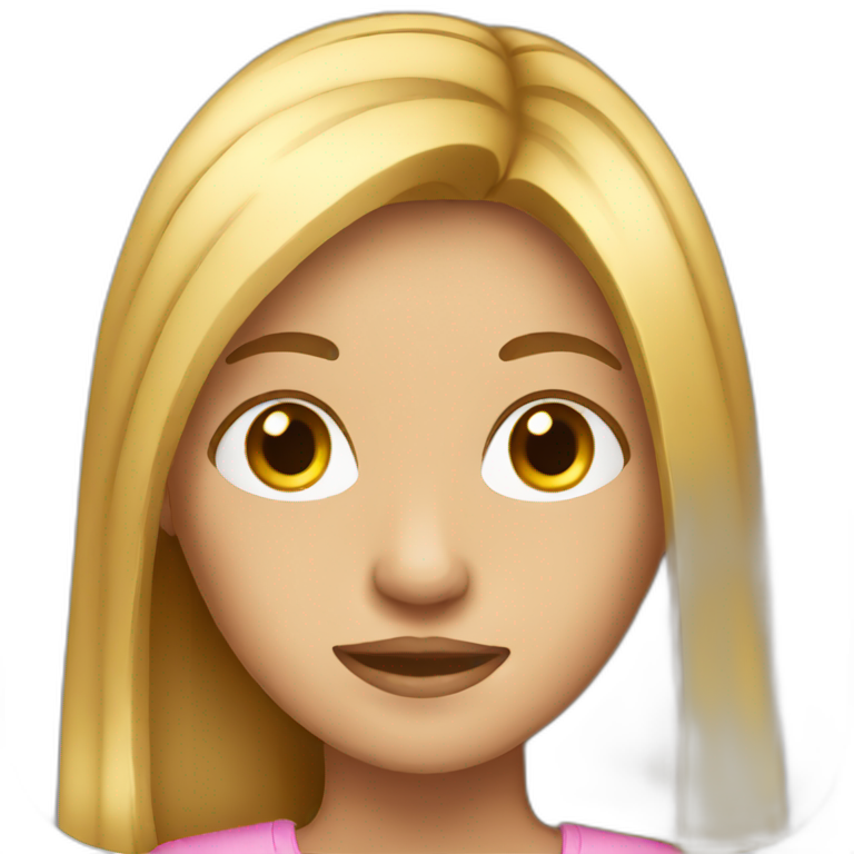 girl long straight hair emoji