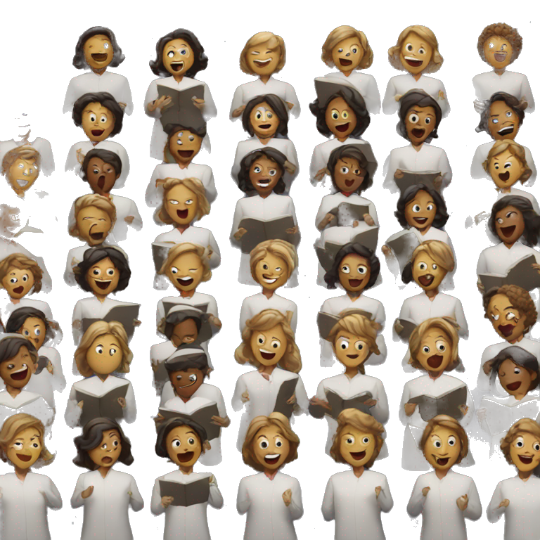 Choir singing emoji