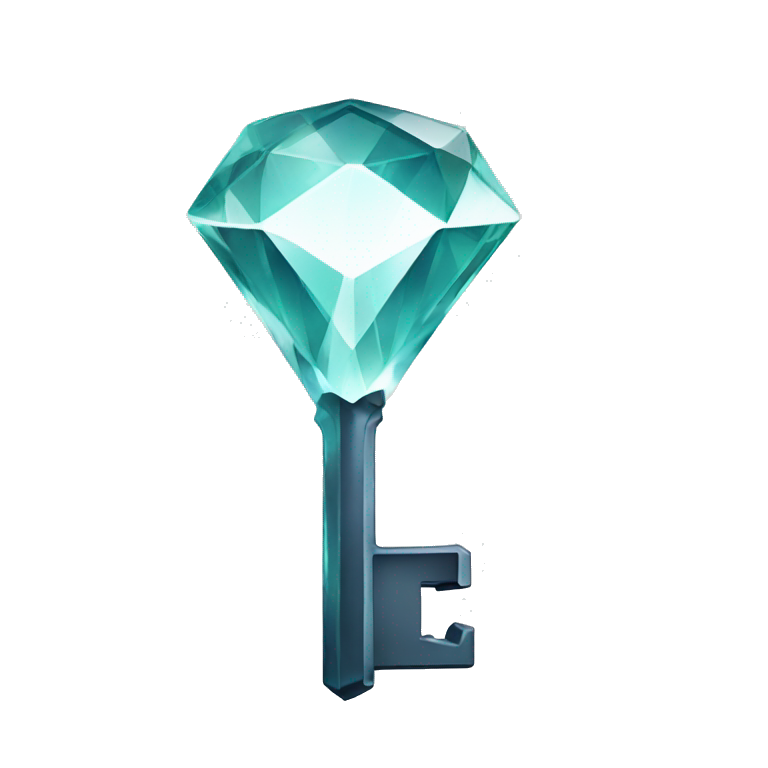glassy diamond key emoji