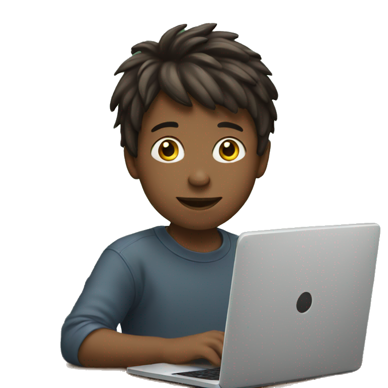 boy with laptop  emoji