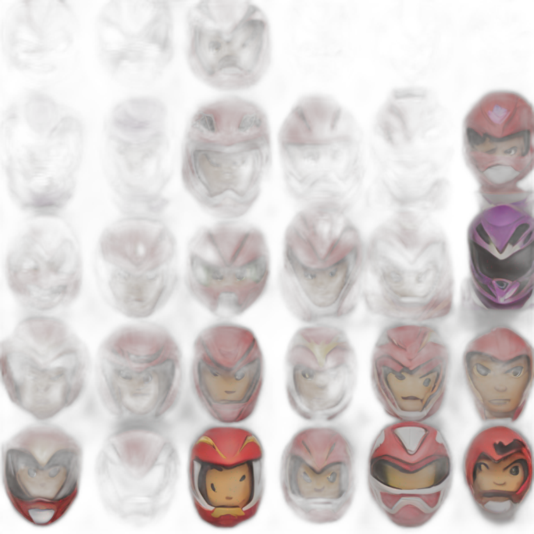 Red Mighty morphing Power rangers emoji