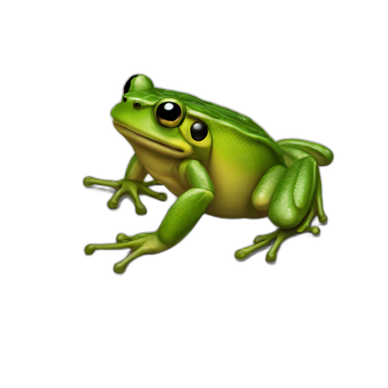 Black-scorpion-fighting-frog emoji