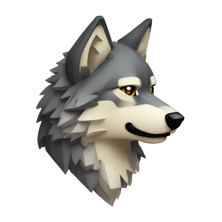 8 bit wolf emoji