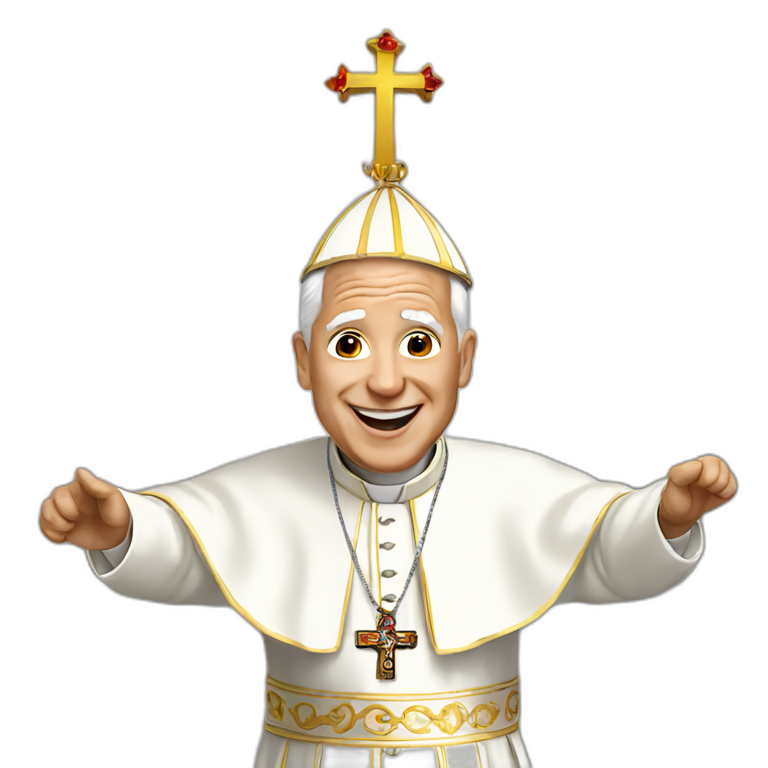 The pope dancing emoji