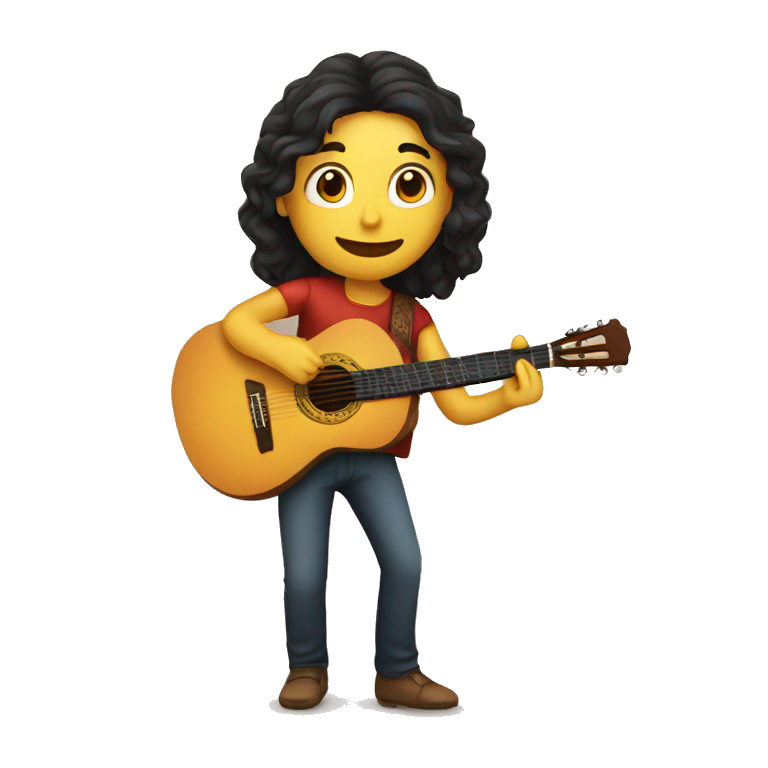 spanish person playing spanish guitar emoji