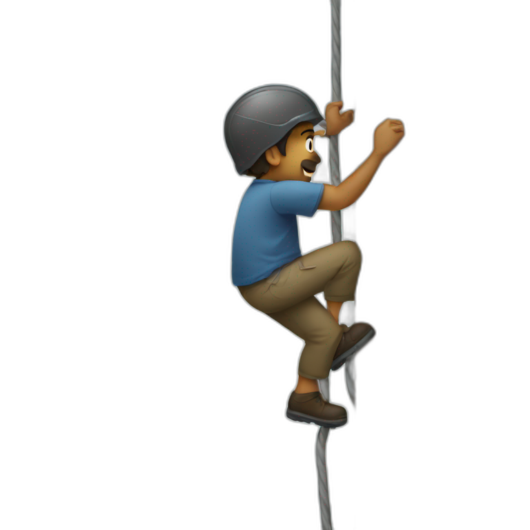 Man climbing a poll  emoji