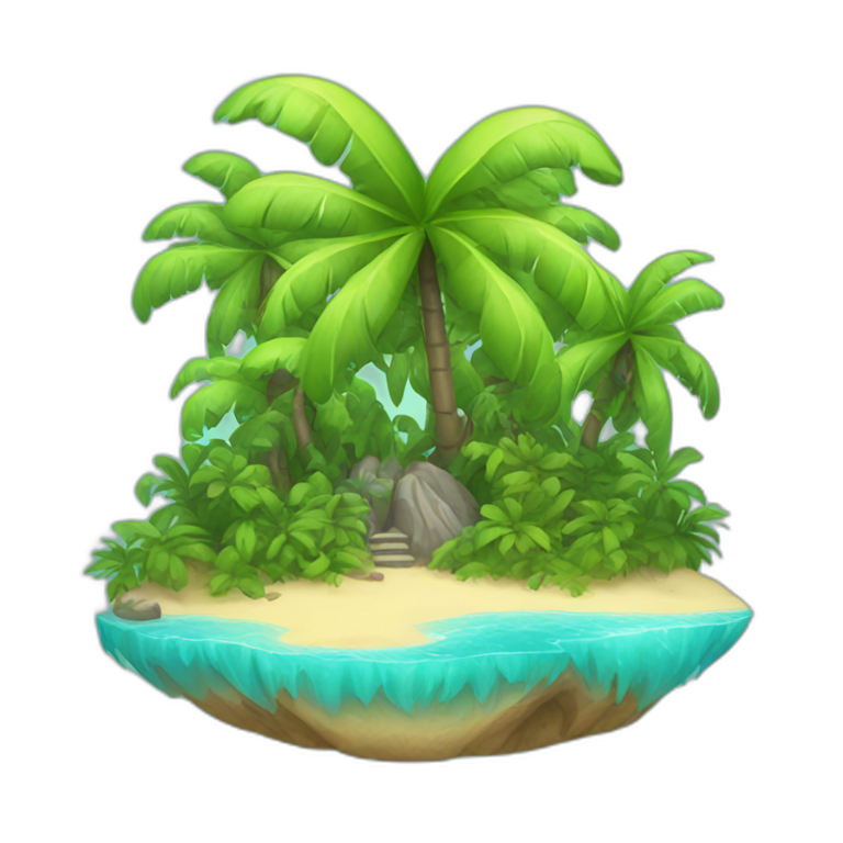 tropical island emoji