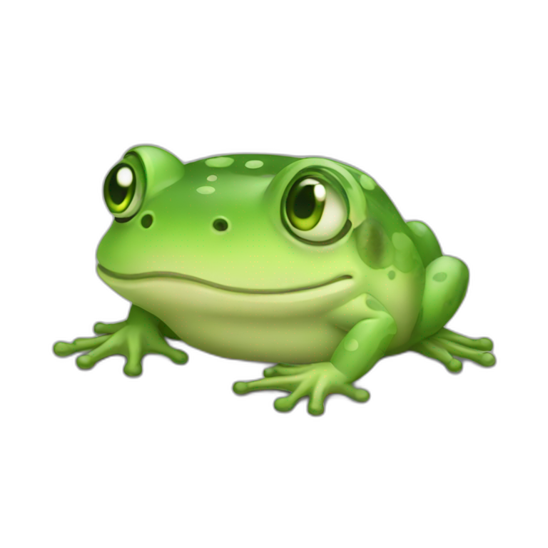 sleepy frog cute emoji