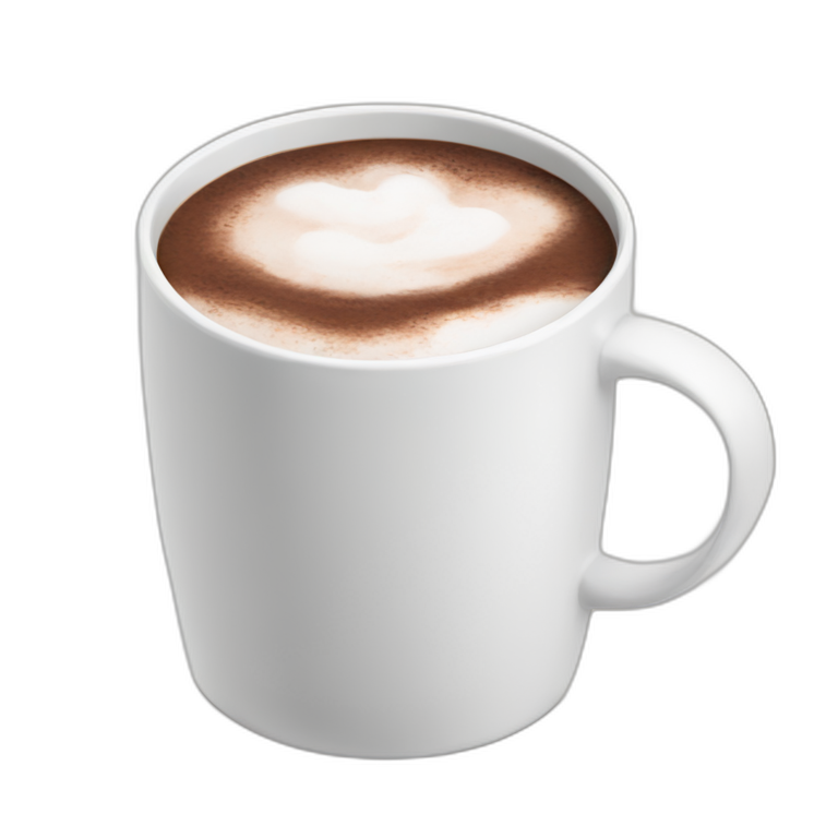 white mug of hot chocolate emoji
