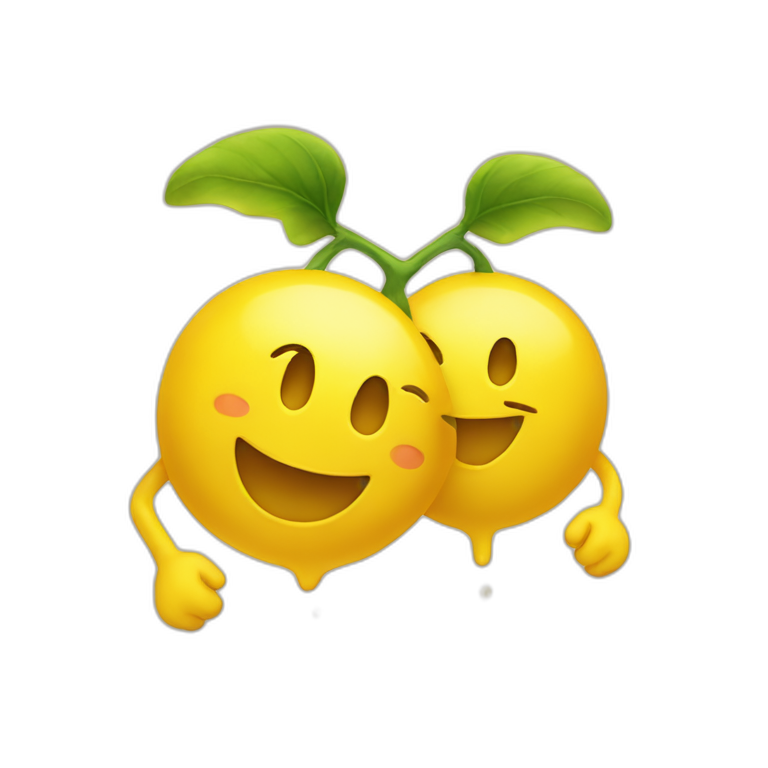 Two Smiling yellow blobs emoji