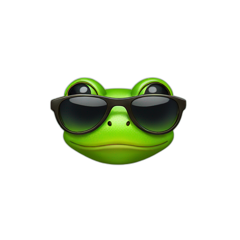 frog in sunglasses emoji