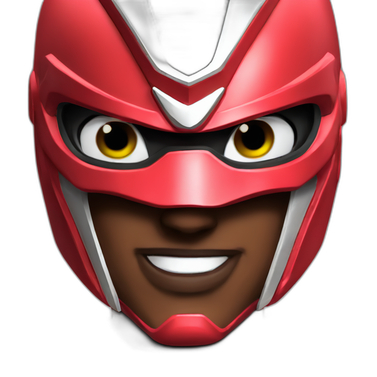 Red Mighty Morphin Power Ranger emoji
