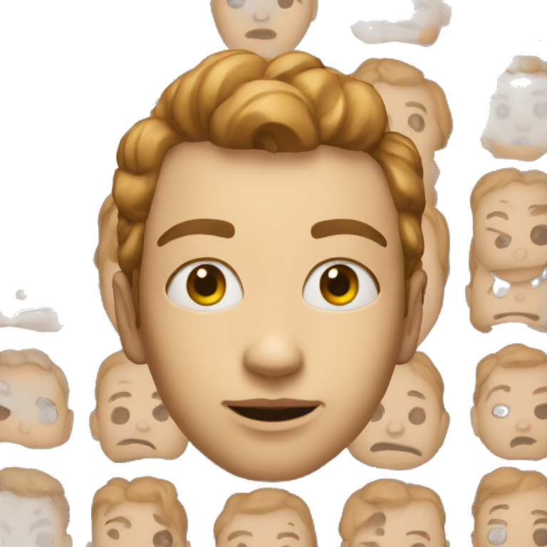 Uncanny valley face emoji