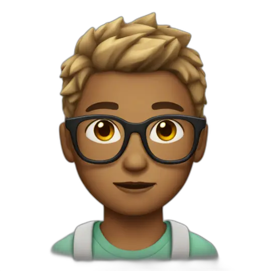 boy with glasses and a lightning bolt scar on his forehead emoji AI Emoji Generator